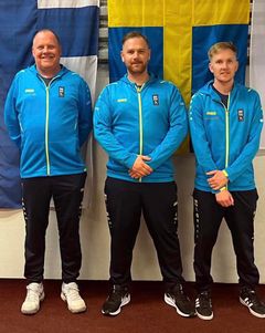 från vänster: Roger Svensson (oltimers), Christian Mellqvist (seniorer), Fredrik Tagesson (juniorer)