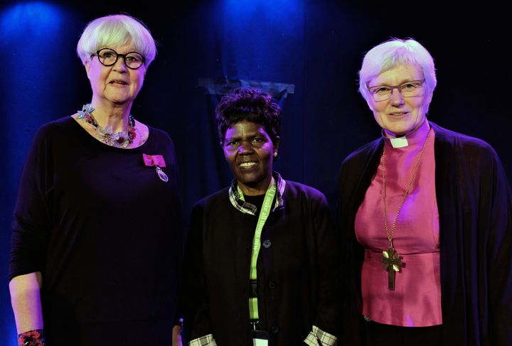 Margareta Grape, Agnes Abuom och ärkebiskop Antje Jackelén. Foto: Mikael Stjernberg
