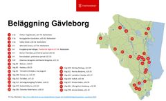 Sommarens beläggningsarbeten i Gävleborg 2020