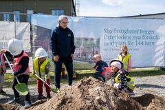 Byggstart för Österledens nya förskola som beräknas stå klar hösten 2023.