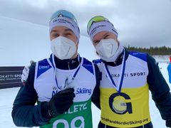 Zebatsian Modin och Robin Bryntesson vann dagens världscup över 7,5 km klassisk stil med över en minut.