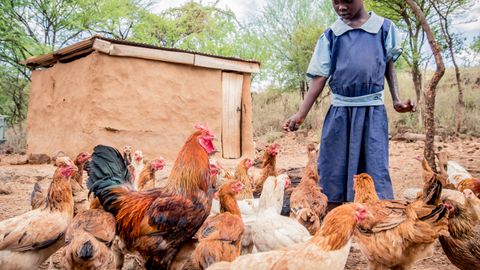 Jepngok Kiptui blev biten av en kobra i sömnen. Det tog flera timmar att ta sig till sjukhuset eftersom avstånden är stora på landsbygden i Kenya. Hon opererades tre gånger för att få bort giftet. Jepngok, som är vänsterhänt, har tvingats lära sig att använda höger hand i stället. Foto: Paul Odongo