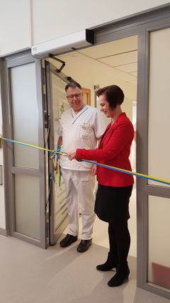 Invigning av urologmottagningens nya lokaler, Ove Andrén och Karin Sundin.