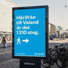 Exempel på hur kampanjen kommer att synas i Göteborg. Bild/montage: Västtrafik.