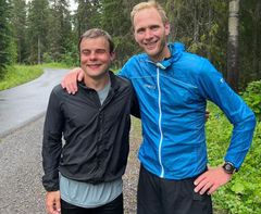 Zebastian Modin och Daniel Rickardsson under sitt första gemensamma träningspass.