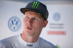 Johan Kristoffersson har en tredje seger för säsongen i sikte när rally-SM avslutas i Blekinge.