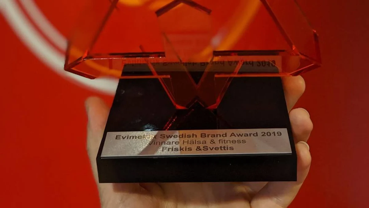 Friskis&Svettis, vinnare i kategori i Evimetrix Brand Awards