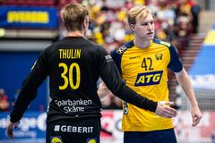 Tobias Thulin & Eric Johansson. Foto: Christoffer Borg Mattisson/Handbollslandslaget