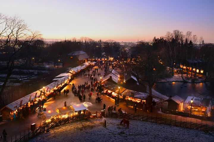 Julmarknad på Skansen. Foto: Richard von Hofsten.