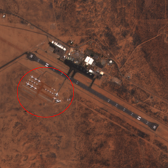Alice Springs, maj 2020. Foto: Rymdstyrelsen, Copernicus Sentinel 2 och Google