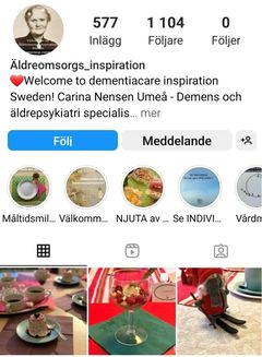 Instagramkontot @aldreomsorgs_inspiration