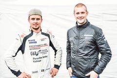 Lukas Sundahl och Marcus Annervi, mästare i Porsche Sprint Challenge Scandinavia. Foto: Armin Hadzic