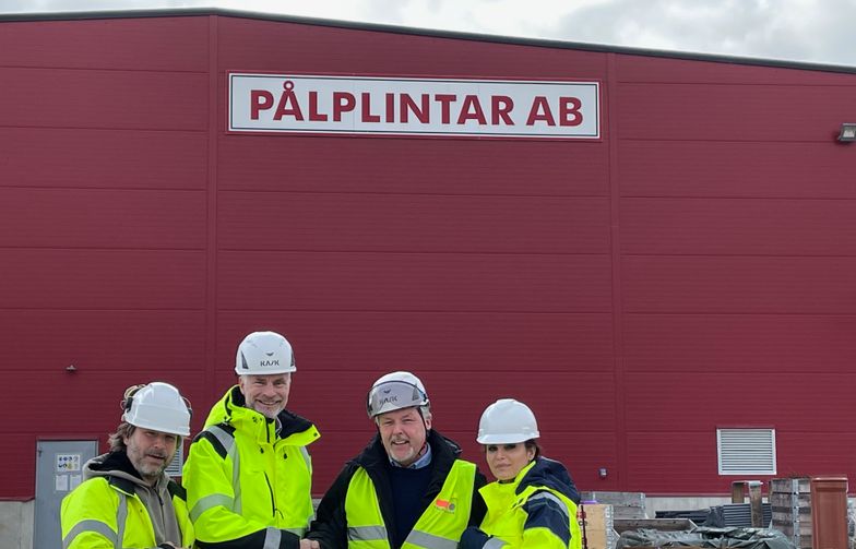 Stark leveranskedja för prefab till byggindustrin: Tommy Åvik, Åvik Transport; Per Ingeson, Pålplintar; Anders Eriksson, Braås Åkeri och Claudia Samuelsson, Pålplintar.