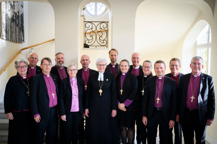 Biskop Susanne Rappmann, till vänster om ärkebiskop Antje Jackelén, står som värd för 2020 års första biskopsmöte som samlas i Göteborg den 22-23 januari. Foto: Magnus Aronson