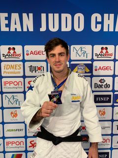 Tommy Macias tog brons på EM i Prag. Foto: Svenska Judoförbundet.