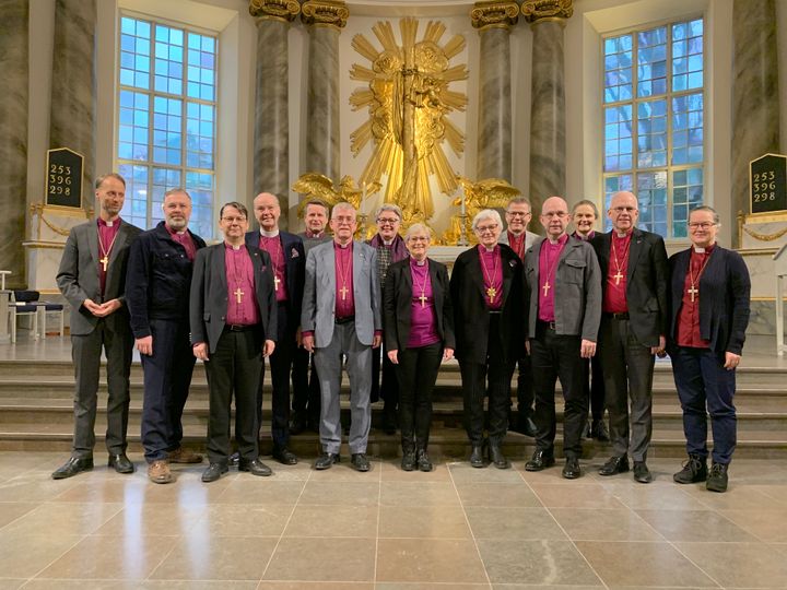 Svenska kyrkans biskopar. Foto: Torgny Lindén