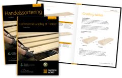 Uppslag Commercial Grading of Timber och Handelssortering av trävaror. Foto Svenskt Trä