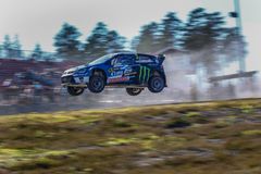 Johan Kristoffersson vill ta sin Volkswagen Polo R Supercar till nya himmelska höjder, som här över det berömda hoppet i Höljes förra året.