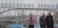 I Jernkontorets jubileumsfilm medverkar både nuvarande och tidigare anställda inom järn- och stålindustrin (foto från filmen).