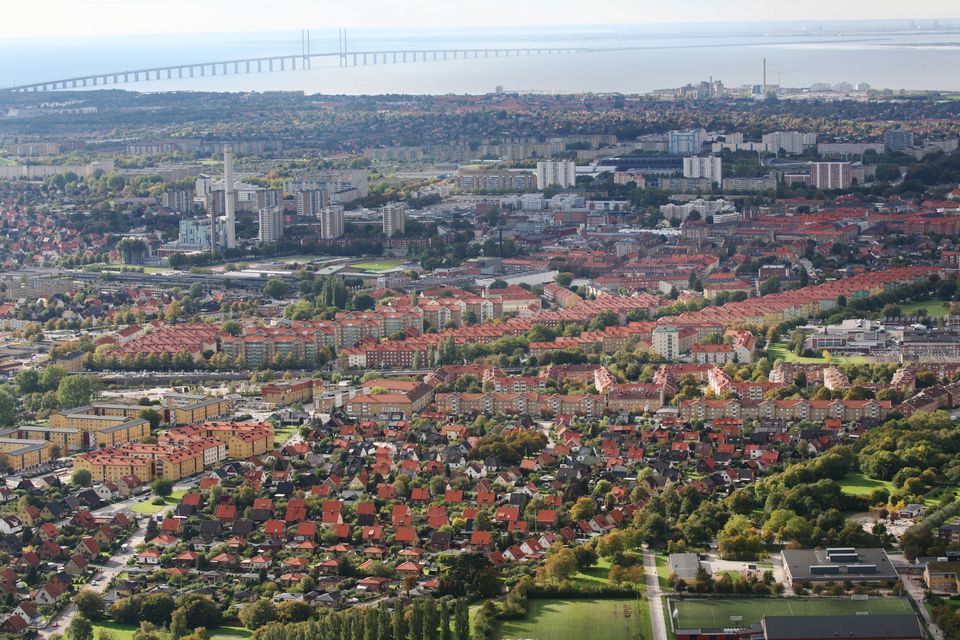 Flygfoto över Malmö