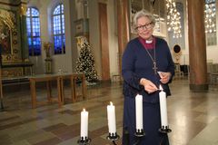 Biskop Eva Nordung Byström i Härnösands domkyrka. Foto: Maria Eddebo Persson
