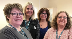 amilla Enström, Susanne Janhager, Sara Larsson och Maria Millberg arbetar i Avesta Servicecenter som invigs av Lars Isacsson torsdagen den 23 mars.