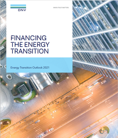 Framsidan av rapporten Financing the Energy Transition. Foto: DNV