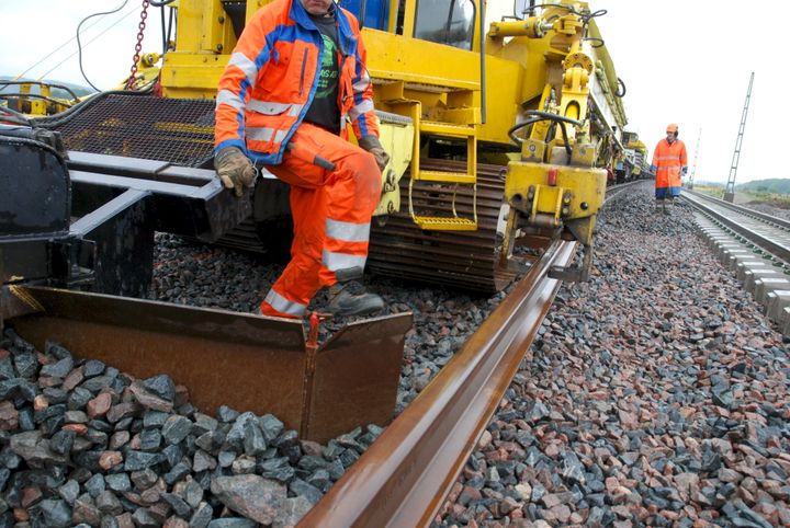Exempelbild spårbytesmaskin. Foto: Göran Fält/Trafikverket