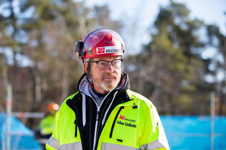 Johan Lindholm, Byggnads förbundsordförande.