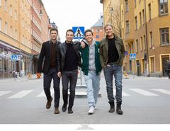 David Lindgren, Peter Johansson, Robert Rydberg och Bruno Mitsogiannis. Foto: Peter Knutson