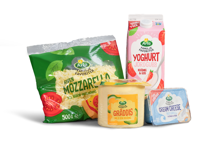 Arla utökar sitt frukostsortiment med goda och prisvärda Familjefavoriter. Bild: Arla