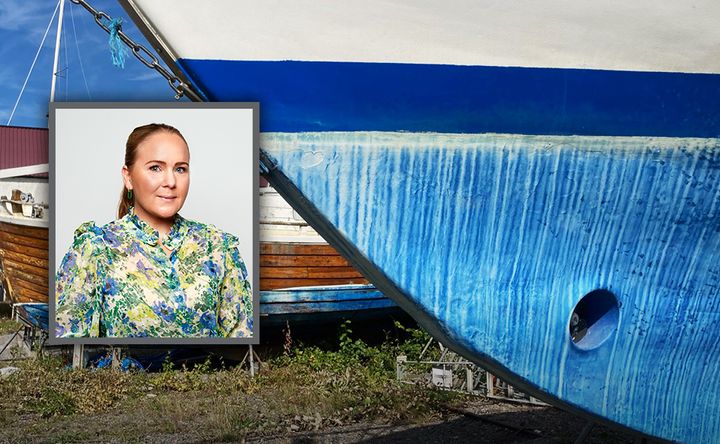 Bäst för miljön är att inte måla om båten alls, enligt miljöhandläggare Lina Petersson. Foto: Josefine Bäckström/Transportstyrelsen