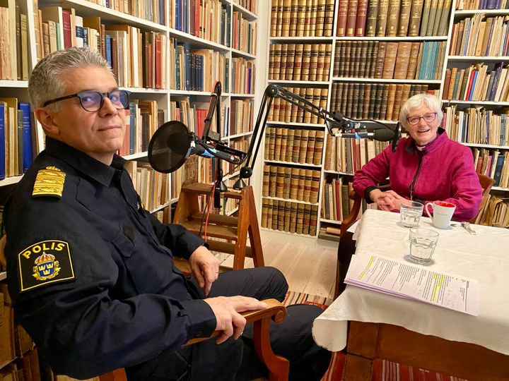 Rikspolischefen Anders Thornberg i "Prata till punkt med ärkebiskopen". Foto: Jan-Allan Stefansson