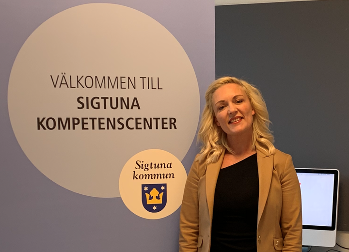 Emma Kapusta Rönnberg, chef Sigtuna kompetenscenter, är en av finalisterna i kategorin Årets Inspiratör 2020.