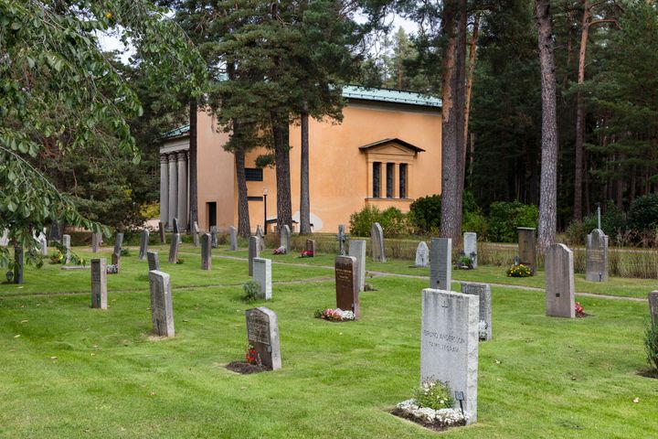 Uppståndelsekapellet på Skogskyrkogården. Foto: Mattias Ek.