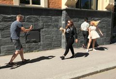 Bild från inspelningen av Folktandvårdens filmer.