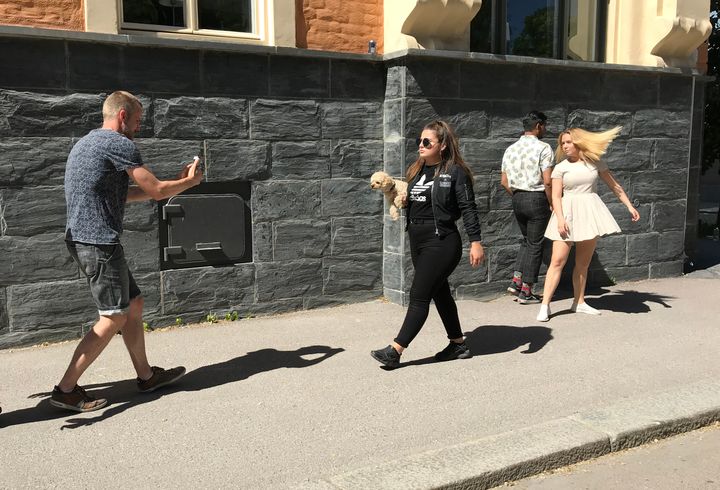 Bild från inspelningen av Folktandvårdens filmer.