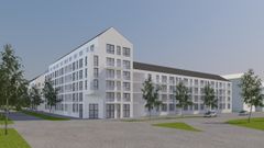 Illustration gatuvy sydväst. ALoCo arkitektbyrå
