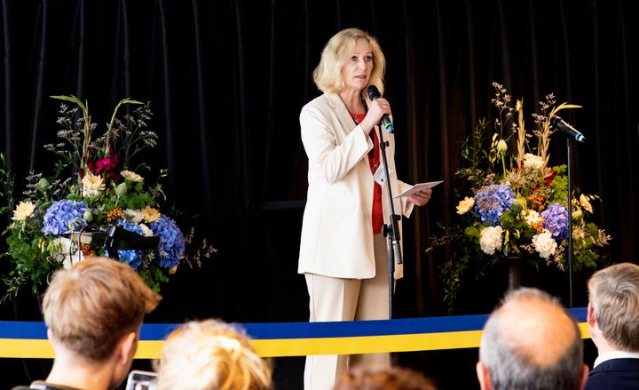 Kulturminister Jeanette Gustafsdotter invigde i dag Institutet för mänskliga rättigheter i Sverige. Foto: Charlotte Carlberg Bärg.