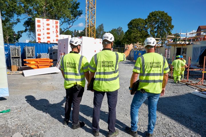 Säkerhetsföretaget Scandinavian Risk Solution, SRS, har hittills genomfört 31 kontroller på bolagens byggarbetsplatser. Foto: Bengt Alm