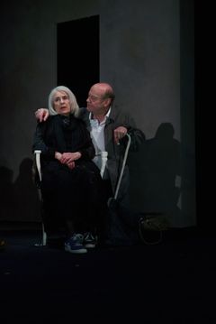 Repetitionsbild Andante: Monica Stenbeck och Sten Ljunggren. Foto: Bobo Ericzen.
