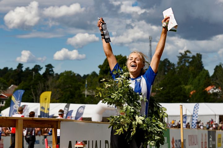 Sara Hagström som springer för IFK Göteborg och vann O-Ringen Uppsala 2022.