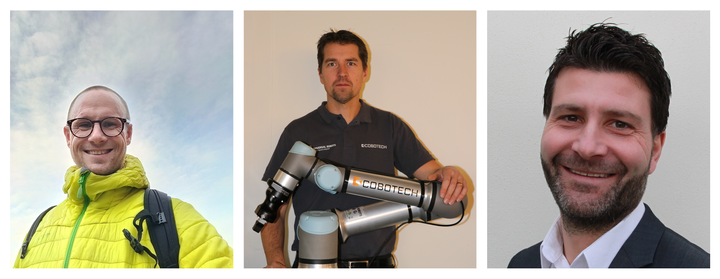 Karl Ericsson på Svenska elektrod, Linus Nyman på Cobotech och Thomas Hvarvenius på Conteqi, svarar på frågor om Universal Robots nya cobot UR20.