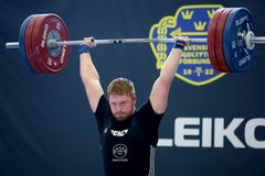 Jonathan Bergkvist, Allmänna SK, tog SM-guld i +109 kg-klassen 2022. Foto: Per Wiklund
