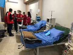 Dialysenheten på Röda Korsets klinik är den enda som finns i hela Östra Ghouta, här behandlas varje vecka 25 patienter.