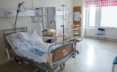 Patientrum i vårdbyggnaden före renoveringen som startade 2017. Fotograf: Magnus Laupa