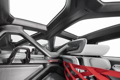 Porsche Mission R har en nyutvecklad kolfibertakstruktur, där säkerhetsburen integrerats med yttertaket