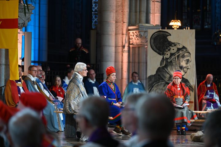 I november 2021 hölls den första högtidsgudstjänsten i Uppsala domkyrka med en officiell ursäkt från Svenska kyrkan till det samiska folket. Den 23 oktober 2022 hålls en andra högtidsgudstjänst, denna gång i Luleå. Foto: Magnus Aronson/Ikon.