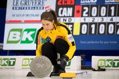 Anna Hasselborg vid LGT World Women's Curling Championship 2021