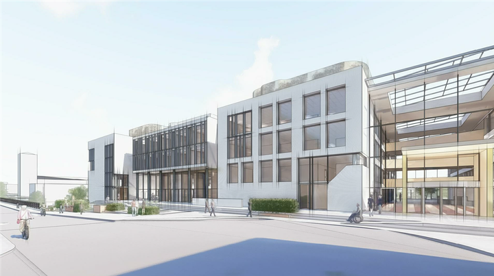 AF Gruppens dotterbolag Strøm Gundersen har fått i uppdrag att bygga om Kommunhuset i Sandvika för Bærum Kommunale Pensjonskasse. Ill.  Insenti.